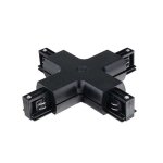 Konektor za tračnice KRIŽNI crni - slika 1