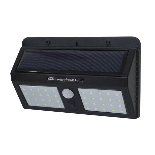 ZIDNA svjetiljka CRNA  1.5W solarna IP54 sa senzorom