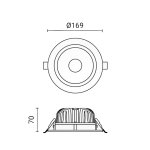 LED COB ugradbeni downlight TUV 15W - slika 4