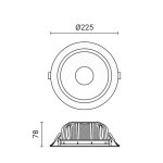LED COB ugradbeni downlight TUV 30W OPTONICA 3276 3277 3278 HLADNO BIJELA NEUTRALNO BIJELA TOPLO BIJELA