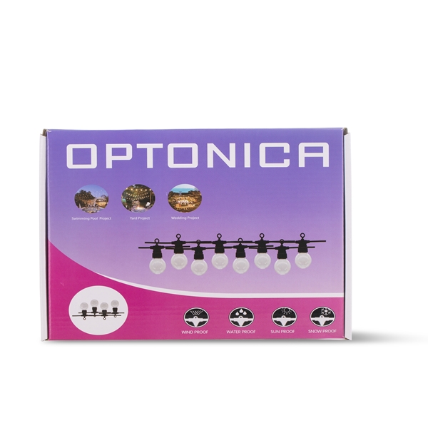 Vanjski rasvjetni lanac CRNI sa žaruljama 2700K 8M