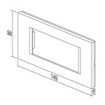 Okvir LINE 4 mjesta OL40 TEM MODUL PW bijela - slika 2