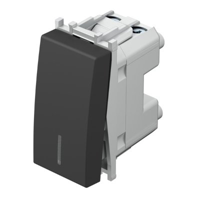 PREKIDAČ 1POL 16AX 250V~ 1M SB IN crni indikator