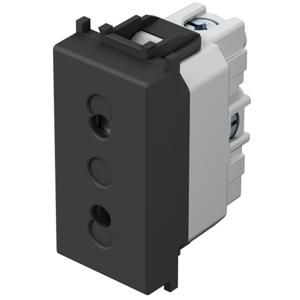 UTIČNICA EURO+KS 2P 10A 250V~ 1M SB crna