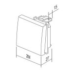 Tipka TM12 2 mjesta SB crna - slika 2