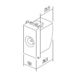 UTIČNICA TV ZAVRŠNA 1dB 1M SB crna - slika 2