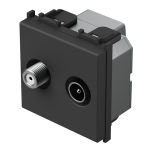 Utičnica SAT ZAVRŠNA 1dB 2 mjesta KM25 TEM MODUL SB crna - slika 1