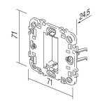 Nosač s nožicama NM10 1/2 mjesta TEM MODUL - slika 2