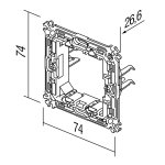 Metalni nosač s nožicama 2 mjesta NM24 TEM MODUL - slika 2