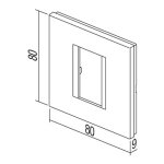 Okvir LINE 1/2 mjesta OL10 TEM MODUL SB crna - slika 2
