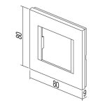 Okvir LINE 2 mjesta OL20 TEM MODUL PW bijela - slika 2