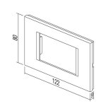 Okvir LINE 3 mjesta OL30 TEM MODUL SB crna - slika 2
