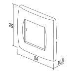 Okvir SOFT 2 mjesta OS20 TEM MODUL PW bijela - slika 2