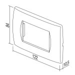 Okvir SOFT 3 mjesta OS30 TEM MODUL PW bijela - slika 2
