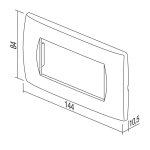 Okvir SOFT 4 mjesta OS40 TEM MODUL PW bijela - slika 2