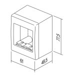 TEM Kutija CUBO sa stražnjim poklopcem IP20 2 mjesta AC21 - slika 2