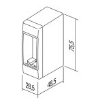 TEM Kutija CUBO sa stražnjim poklopcem IP20 1 mjesto AC11 - slika 2