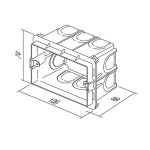 TEM Kutija pravokutna za zid od opeke 3 mjesta 65mm - slika 2