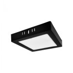 LED PANEL CRNI NADGRADNI 12W KVADRATNI 4000K - slika 1