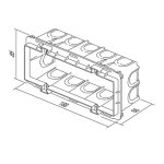 TEM Kutija pravokutna za zid od opeke 7 mjesta 65mm - slika 2