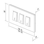 TEM Kupaonski set indikator 4 mjesta PW bijela - slika 2