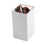 Kvadratna stropna svjetiljka GU10 bijelo/bakrena - slika 1