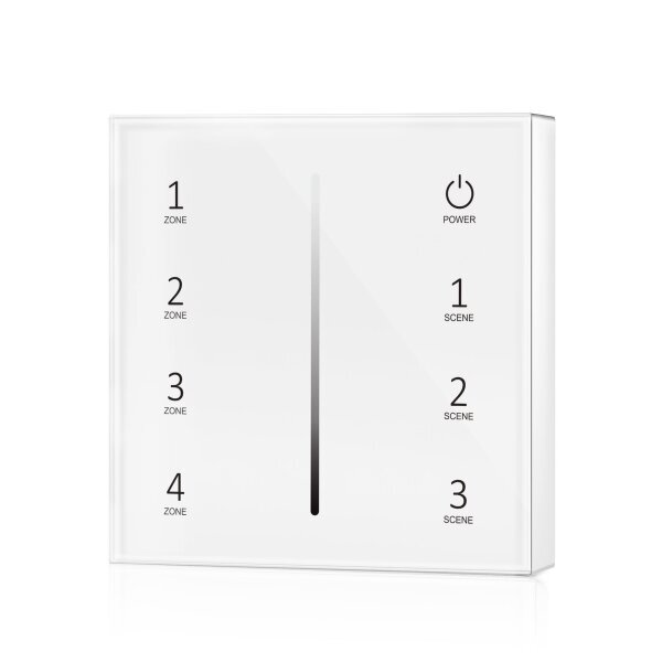 Daljinski kontroler za jednobojnu traku 4 zone zidni bijeli