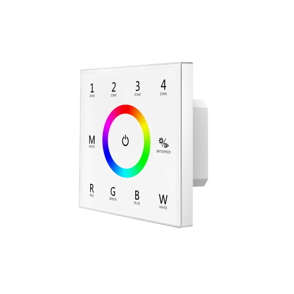 Kontroler za RGBW traku 4 zone zidni bijeli DMX