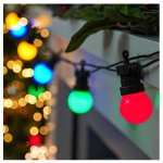 Vanjski rasvjetni lanac CRNI sa žaruljama u BOJI 8M - slika 2