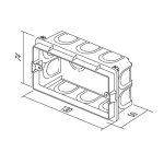 TEM Kutija pravokutna za zid od opeke 4 mjesta - slika 2