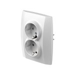 TEM bijela dupla utičnica vijčana LOGIQ - slika 1