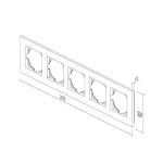 Okvir LOGIQ FLAT bijeli 4M TEM OF40PW
