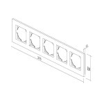 Okvir LOGIQ FLAT bijeli 5M TEM OF50PW