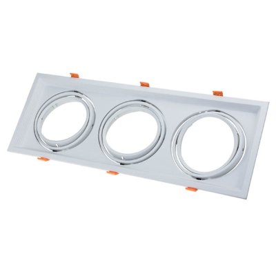 Okvir za žarulju AR111 kvadratni bijeli zakretni