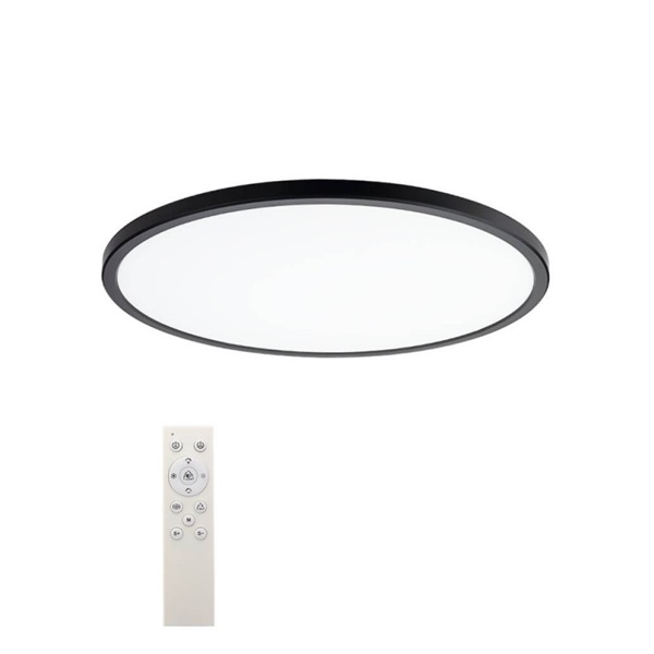 LED stropna svjetiljka crna 24W CCT+RGB s daljinskim