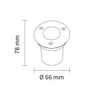 LED VANJSKI UGRADBENI SPOTLIGHT 1W IP65 - slika 3