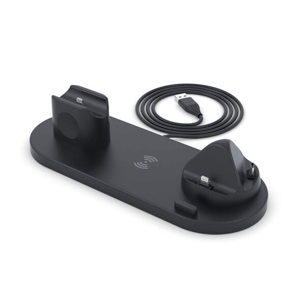 6u1 Multifunkcionalna bežična stanica za punjenje crna