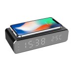 Digitalna budilica s funkcijom bežičnog punjenja za pametne telefone - slika 1