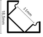 Aluminijski profil kutni 1m 18.5mm - slika 2