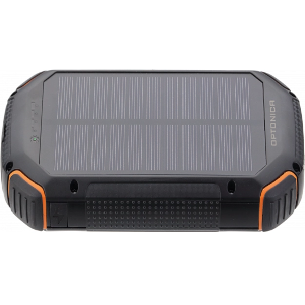 POWER BANK 20000mAh 3.7V SOLAR:1.2W BLACK+BLUE LED:4W