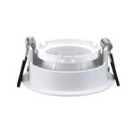 OKVIR ZA ŽARULJU OKRUGLI ZAKRETNI BIJELA/BIJELA - slika 2