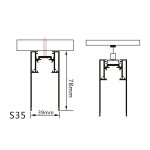 Magnetna šina 1.5M - S35 - slika 3