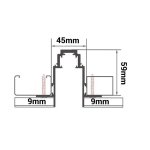 Ugradbena magnetna šina 1.5M - R35B - slika 2