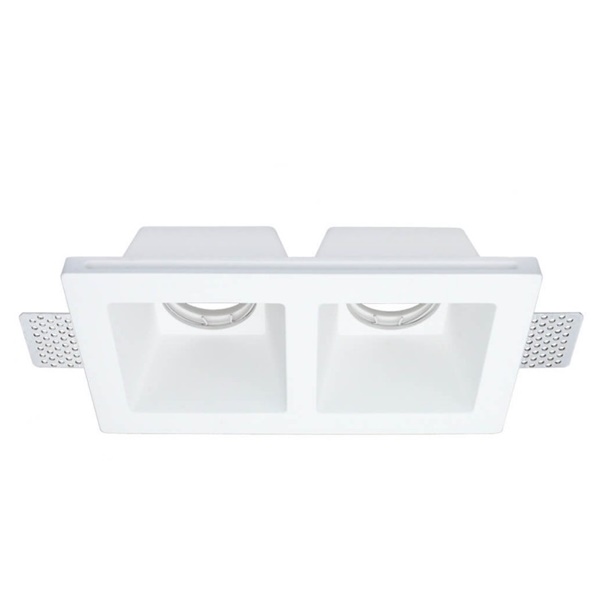 Kvadratna ugradbena gips armatura 2xGU10