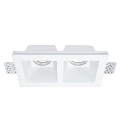 Kvadratna ugradbena gips armatura 2xGU10