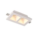 Kvadratna ugradbena gips armatura 2xGU10 - slika 3