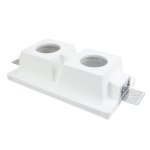 Kvadratna ugradbena gips armatura 2xGU10 - slika 2