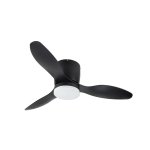 LED stropna svjetiljka 18W crna s ventilatorom i daljinskim upravljačem - slika 1